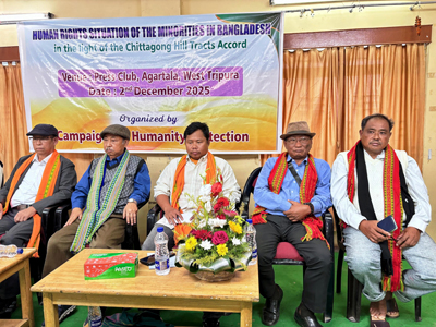 Campaign on Humanity Protection organised a conference at Agartala on December 2 on human rights conditions of minorities in Bangladesh.